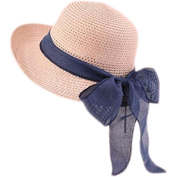 Women's Floppy Sun Hat Fashionable Summer Wide Brim Cap Straw Hat UV